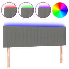 vidaXL sötétszürke szövet LED-es fejtámla 144x5x78/88 cm (3121849) ágy és ágykellék