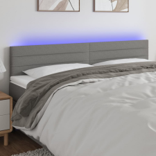 vidaXL sötétszürke szövet LED-es fejtámla 160x5x78/88 cm ágy és ágykellék