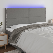 vidaXL sötétszürke szövet LED-es fejtámla 180x5x118/128 cm ágy és ágykellék