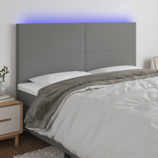 vidaXL sötétszürke szövet LED-es fejtámla 180x5x118/128 cm ágy és ágykellék