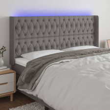 vidaXL sötétszürke szövet LED-es fejtámla 183x16x118/128 cm ágy és ágykellék
