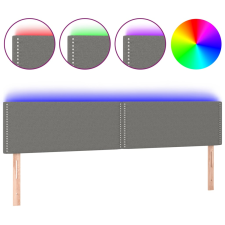 vidaXL sötétszürke szövet LED-es fejtámla 200x5x78/88 cm (3121495) ágy és ágykellék