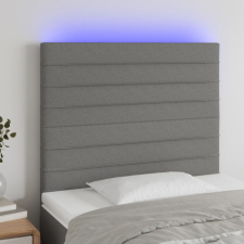 vidaXL Sötétszürke szövet LED-es fejtámla 80x5x118/128 cm ágy és ágykellék