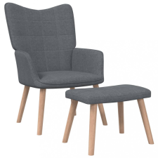 vidaXL sötétszürke szövet pihenőfotel lábtartóval 62 x 68,5 x 96 cm bútor