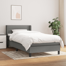 vidaXL Sötétszürke szövet rugós ágy matraccal 100 x 200 cm (3129770) bútor