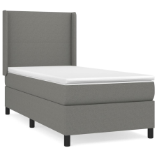 vidaXL sötétszürke szövet rugós ágy matraccal 100 x 200 cm (3131250) ágy és ágykellék