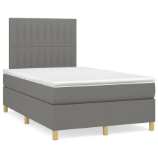 vidaXL sötétszürke szövet rugós ágy matraccal 120 x 200 cm (3142482) ágy és ágykellék
