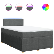 vidaXL sötétszürke szövet rugós ágy matraccal 120 x 200 cm (3289717) ágy és ágykellék