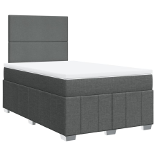 vidaXL sötétszürke szövet rugós ágy matraccal 120 x 200 cm (3291629) ágy és ágykellék