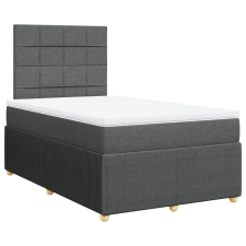 vidaXL sötétszürke szövet rugós ágy matraccal 120 x 200 cm (3292024) ágy és ágykellék