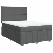 vidaXL sötétszürke szövet rugós ágy matraccal 160 x 200 cm (3291713) ágy és ágykellék