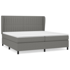 vidaXL sötétszürke szövet rugós ágy matraccal 200 x 200 cm (3128150) ágy és ágykellék