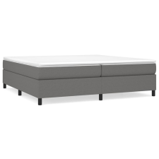 vidaXL sötétszürke szövet rugós ágy matraccal 200 x 200 cm (3144448) ágy és ágykellék