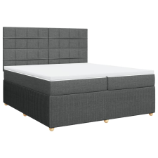 vidaXL sötétszürke szövet rugós ágy matraccal 200 x 200 cm (3292164) ágy és ágykellék