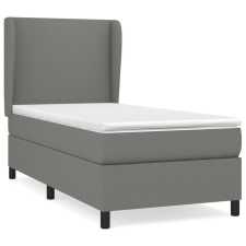 vidaXL sötétszürke szövet rugós ágy matraccal 80 x 200 cm (3127758) ágy és ágykellék