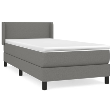 vidaXL sötétszürke szövet rugós ágy matraccal 80 x 200 cm (3129506) ágy és ágykellék