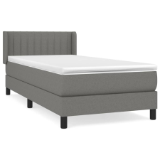 vidaXL sötétszürke szövet rugós ágy matraccal 80 x 200 cm (3129826) ágy és ágykellék