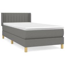 vidaXL sötétszürke szövet rugós ágy matraccal 80 x 200 cm (3130386) ágy és ágykellék