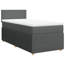vidaXL sötétszürke szövet rugós ágy matraccal 80 x 200 cm (3287277) ágy és ágykellék