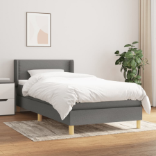 vidaXL sötétszürke szövet rugós ágy matraccal 90 x 200 cm ágy és ágykellék