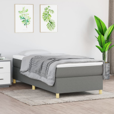 vidaXL sötétszürke szövet rugós ágy matraccal 90 x 200 cm ágy és ágykellék