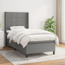 vidaXL sötétszürke szövet rugós ágy matraccal 90x190 cm ágy és ágykellék