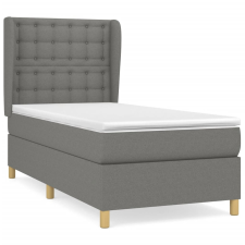 vidaXL sötétszürke szövet rugós ágy matraccal 90x190 cm (3128806) ágy és ágykellék
