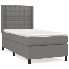 vidaXL sötétszürke szövet rugós ágy matraccal 90x190 cm (3131714) ágy és ágykellék