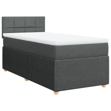 vidaXL sötétszürke szövet rugós ágy matraccal 90x190 cm (3287312) ágy és ágykellék