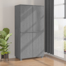 vidaXL sötétszürke tömör fenyőfa ruhásszekrény 89 x 50 x 180 cm bútor