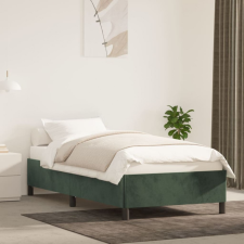 vidaXL Sötétzöld bársony ágykeret 100x200 cm ágy és ágykellék