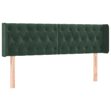 vidaXL sötétzöld bársony fejtámla 147x16x78/88 cm (3119155) ágy és ágykellék