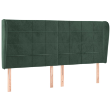 vidaXL sötétzöld bársony fejtámla szárnyakkal203x23x118/128 cm (3118025) ágy és ágykellék