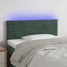vidaXL Sötétzöld bársony LED-es fejtámla 100x5x78/88 cm ágy és ágykellék