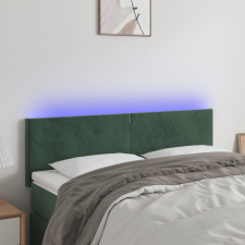 vidaXL sötétzöld bársony LED-es fejtámla 144x5x78/88 cm ágy és ágykellék