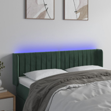 vidaXL sötétzöld bársony LED-es fejtámla 147 x 16 x 78/88 cm ágy és ágykellék