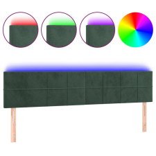 vidaXL sötétzöld bársony LED-es fejtámla 180x5x78/88 cm (3121675) ágy és ágykellék
