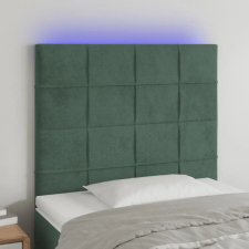 vidaXL sötétzöld bársony LED-es fejtámla 80x5x118/128 cm ágy és ágykellék