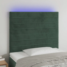 vidaXL sötétzöld bársony LED-es fejtámla 80x5x118/128 cm ágy és ágykellék