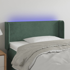 vidaXL sötétzöld bársony LED-es fejtámla 83 x 16 x 78/88 cm ágy és ágykellék