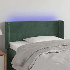 vidaXL sötétzöld bársony LED-es fejtámla 83 x 16 x 78/88 cm ágy és ágykellék