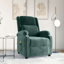 vidaXL sötétzöld bársony masszázsfotel masszázsfotel