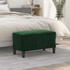 vidaXL sötétzöld bársony pad 70x35x41 cm bútor