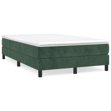 vidaXL sötétzöld bársony rugós ágy matraccal 120x190 cm ágy és ágykellék