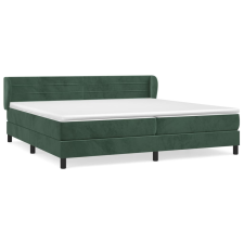 vidaXL sötétzöld bársony rugós ágy matraccal 200x200 cm (3127574) ágy és ágykellék