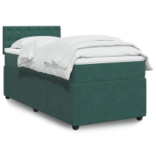 vidaXL sötétzöld bársony rugós ágy matraccal 80 x 200 cm ágy és ágykellék
