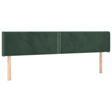 vidaXL sötétzöld bársony szárnyas fejtámla 183x16x78/88 cm (3118691) ágy és ágykellék