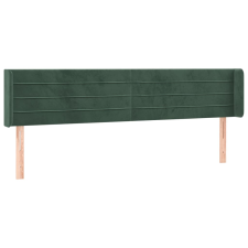 vidaXL sötétzöld bársony szárnyas fejtámla 183x16x78/88 cm (3118971) ágy és ágykellék