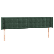 vidaXL sötétzöld bársony szárnyas fejtámla 183x16x78/88 cm (3119265) ágy és ágykellék