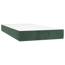 vidaXL sötétzöld bársony zsebrugós ágymatrac 100x200x20 cm (347751) ágy és ágykellék